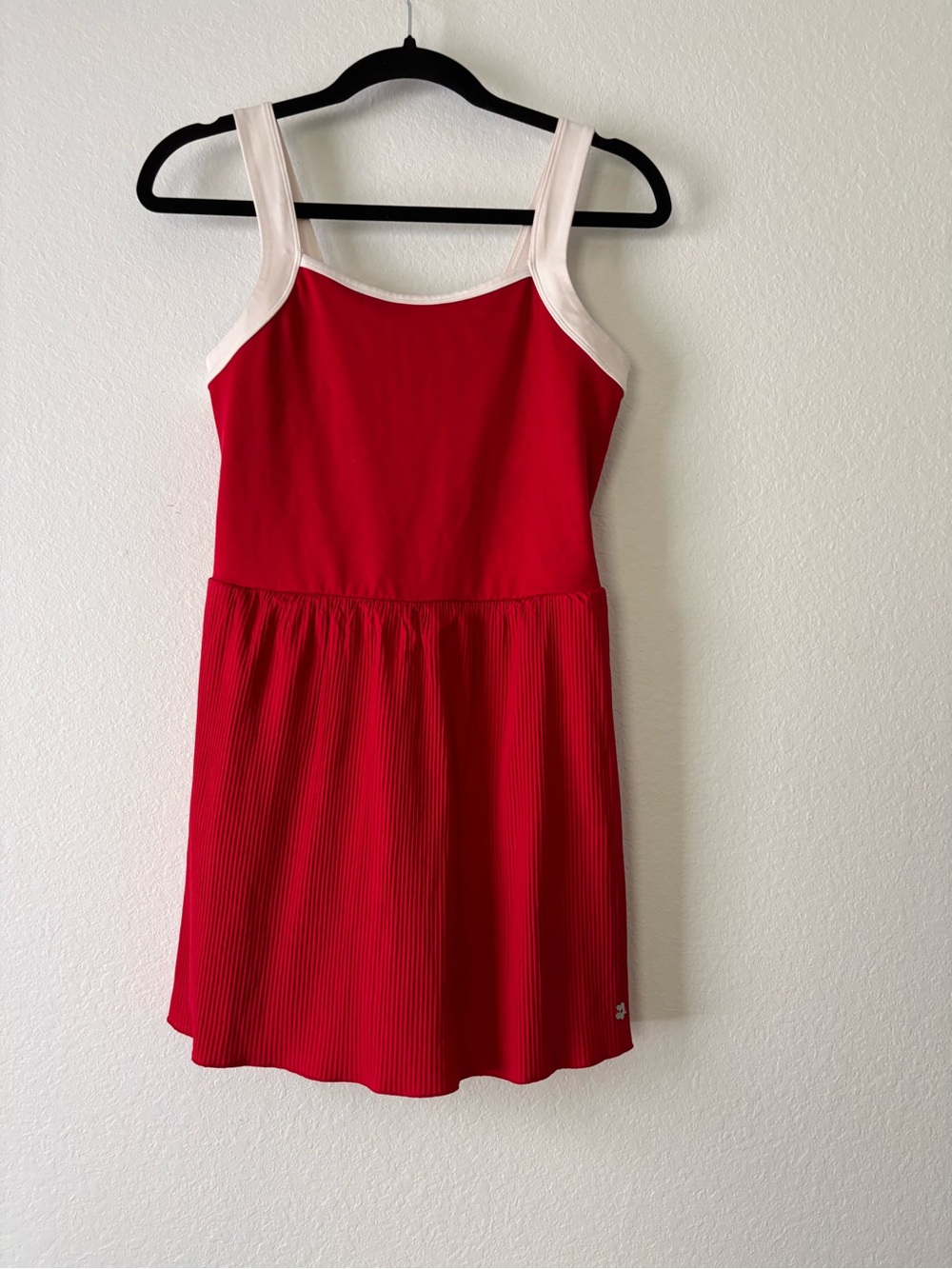 Red Tank Dress with White Trim